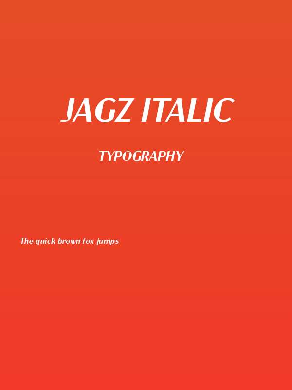 Jagz Italic Poster