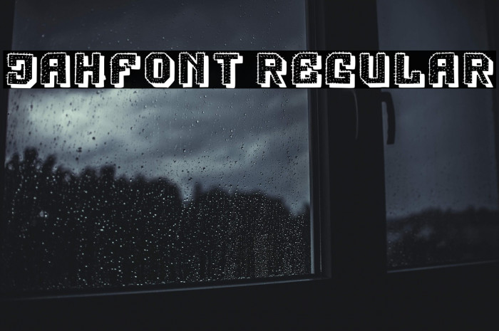 Jahfont Regular Example 1