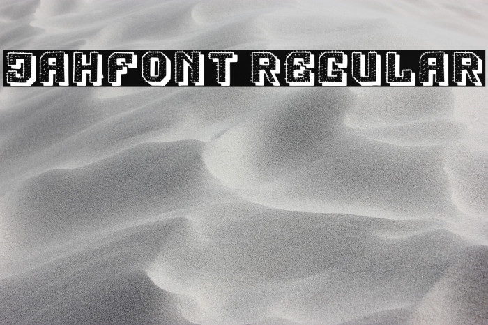 Jahfont Regular Example 2
