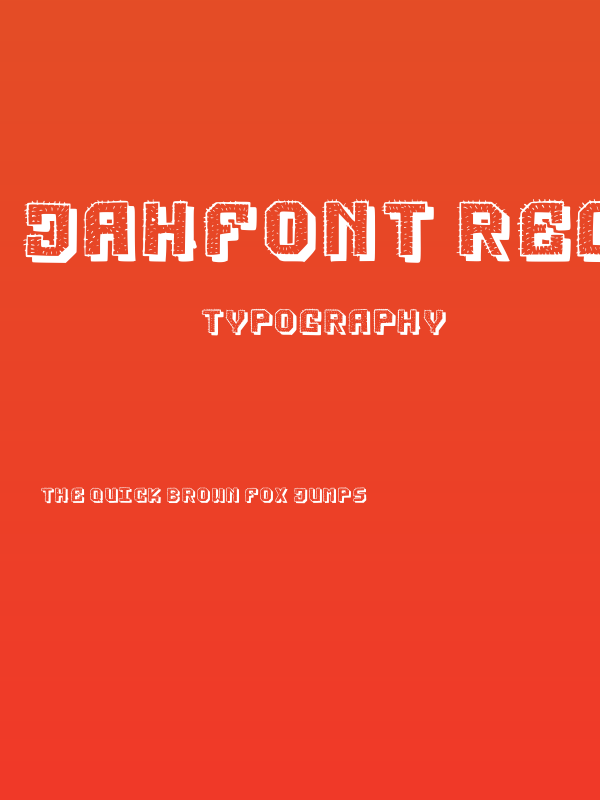 Jahfont Regular Poster