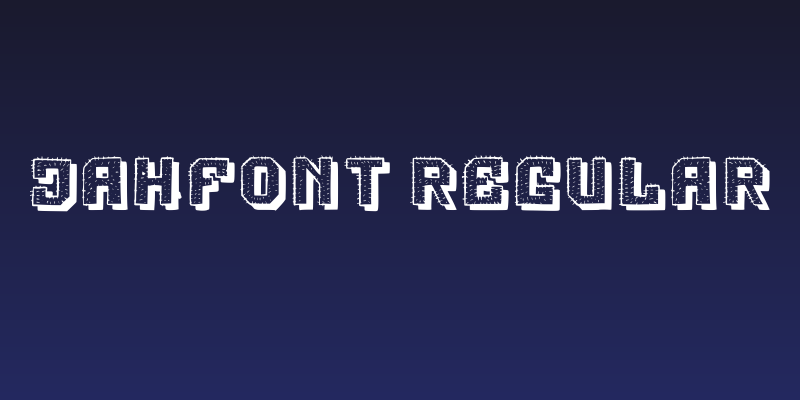 Jahfont Regular Social Header