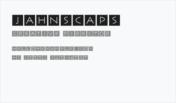 JahnsCaps Business Card