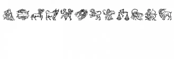 Jahreskreis Schriftart Groß