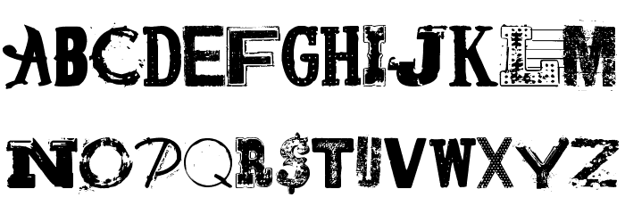 Jailbox1 Dirt2.com Font LOWERCASE