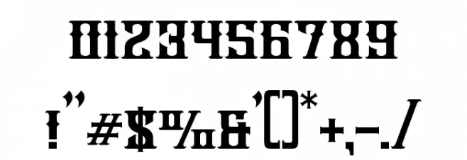 Jailetter Regular Font OTHER CHARS