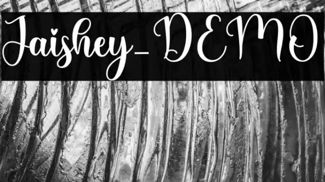 Jaishey_DEMO Font examples
