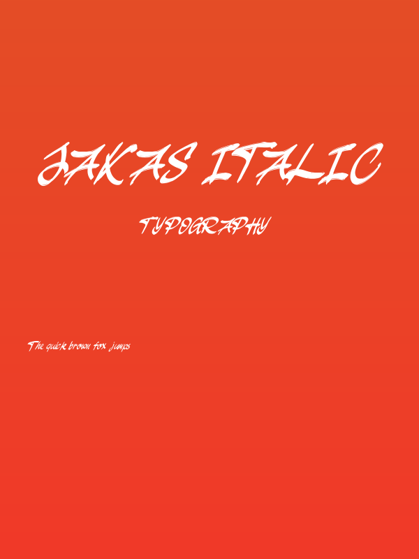 JakAs Italic Poster