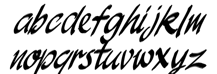 JakAs Italic Font LOWERCASE