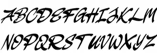 JakAs Italic Schriftart Groß
