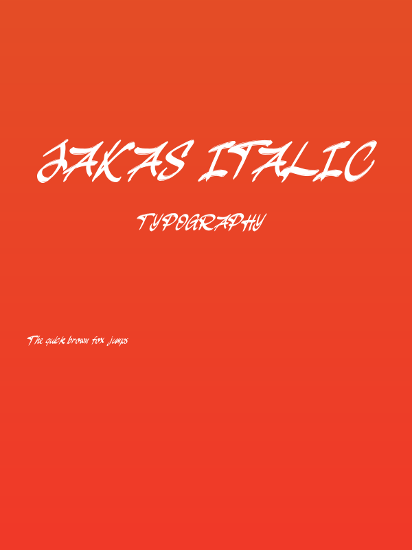 JakAs Italic Poster