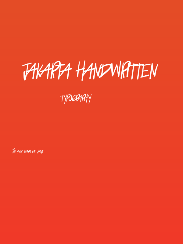 Jakarta Handwritten Poster