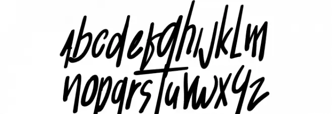 Jakarta Handwritten फ़ॉन्ट लोअरकेस