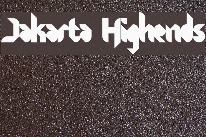 Jakarta Highends Font examples
