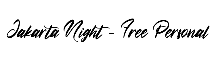 Jakarta Night - Free Personal  Descarca Fonturi Gratis