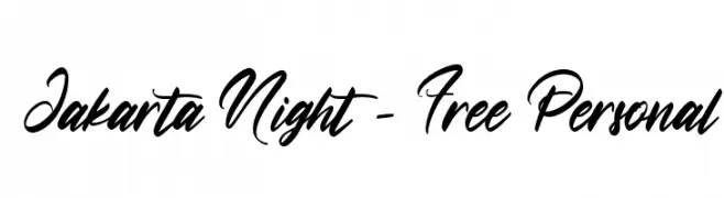 Jakarta Night - Free Personal  font caratteri gratis