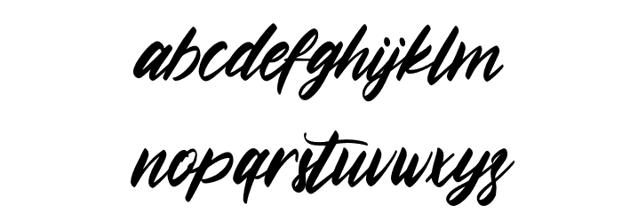 Jakarta Night Font LOWERCASE