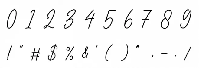 Jakarta Signature Font OTHER CHARS