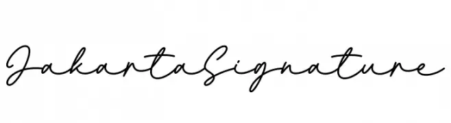 Jakarta Signature  Frei Schriftart Herunterladen