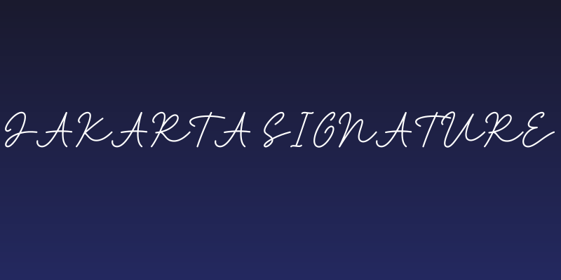 Jakarta Signature Social Header