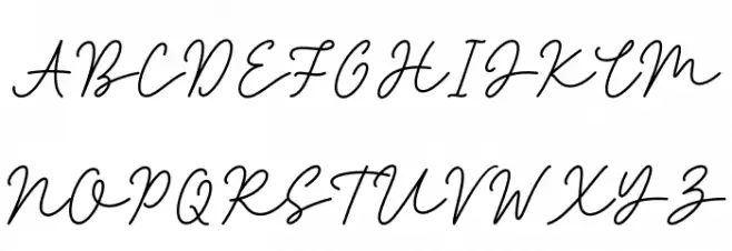 Jakarta Signature Schriftart Groß