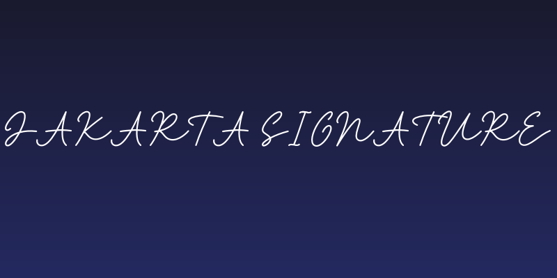 Jakarta Signature Social Header