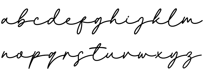Jakarta Signature Font LOWERCASE