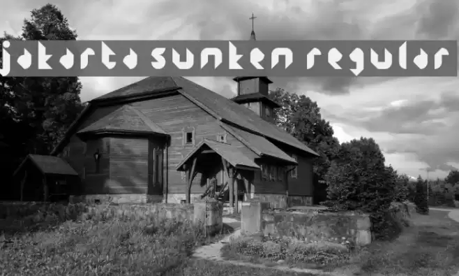 Jakarta Sunken Regular Font examples