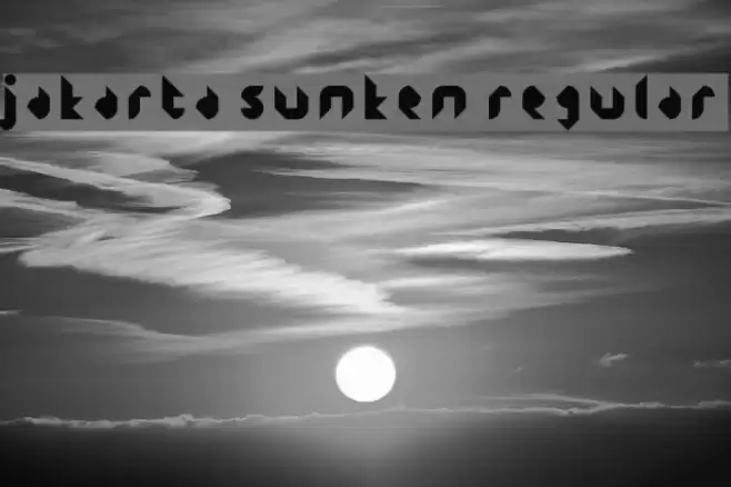 Jakarta Sunken Regular Font examples