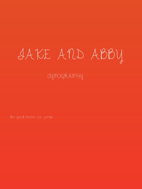 Jake and Abby Poster