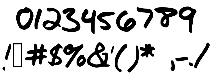 JakesHandwriting Font OTHER CHARS