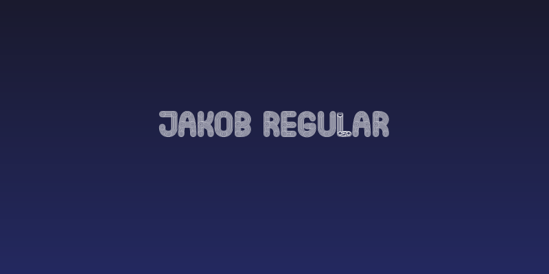 Jakob Regular Social Header