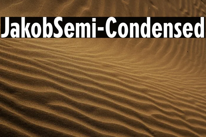 Jakob Semi-Condensed Example 3