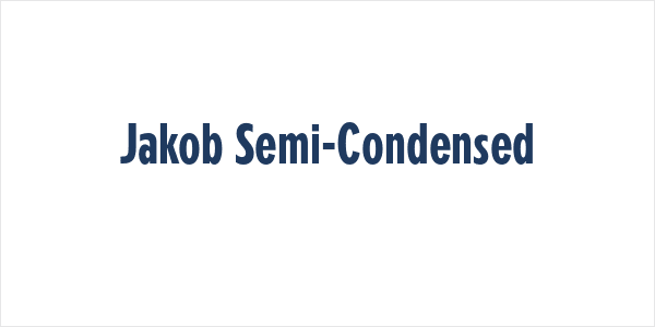 Jakob Semi-Condensed Logo
