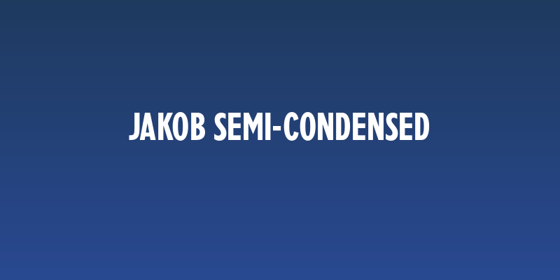 Jakob Semi-Condensed Social Header