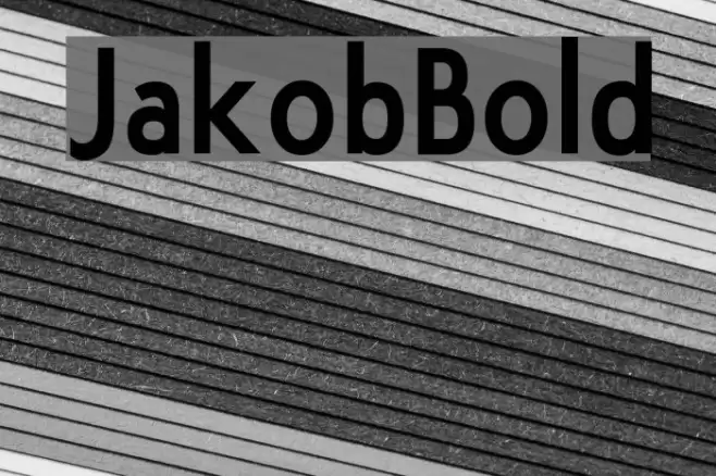 JakobBold Шрифта examples
