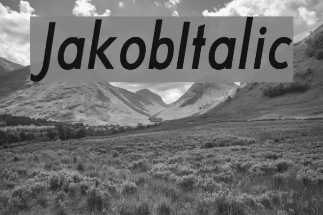 JakobItalic Fonte examples