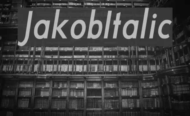 JakobItalic Fonte examples