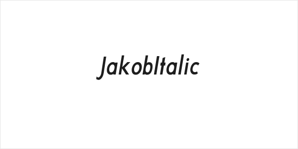 JakobItalic Logo