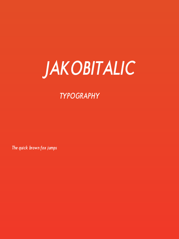 JakobItalic Poster
