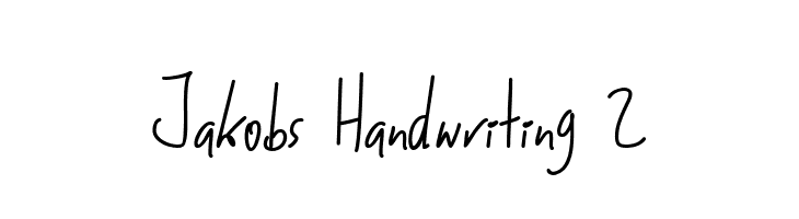 Jakobs Handwriting 2  免费字体下载