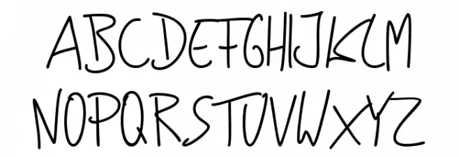 Jakobs Handwriting 2 Font Litere mari