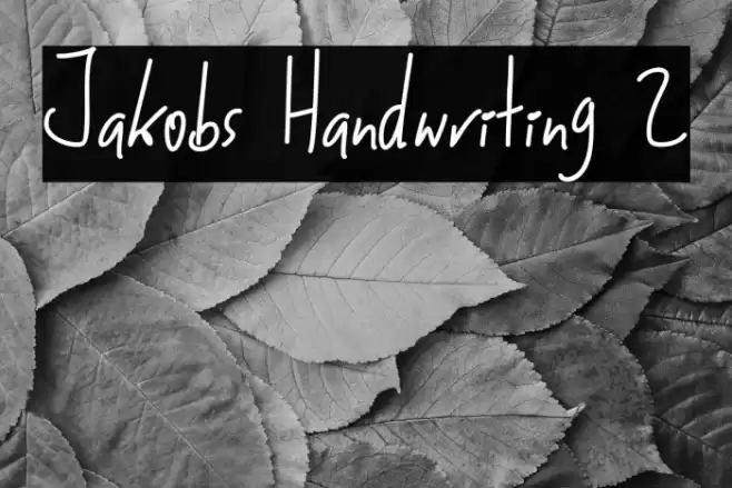 Jakobs Handwriting 2 Font examples