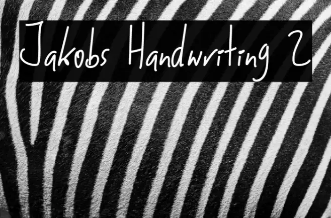 Jakobs Handwriting 2 Font examples