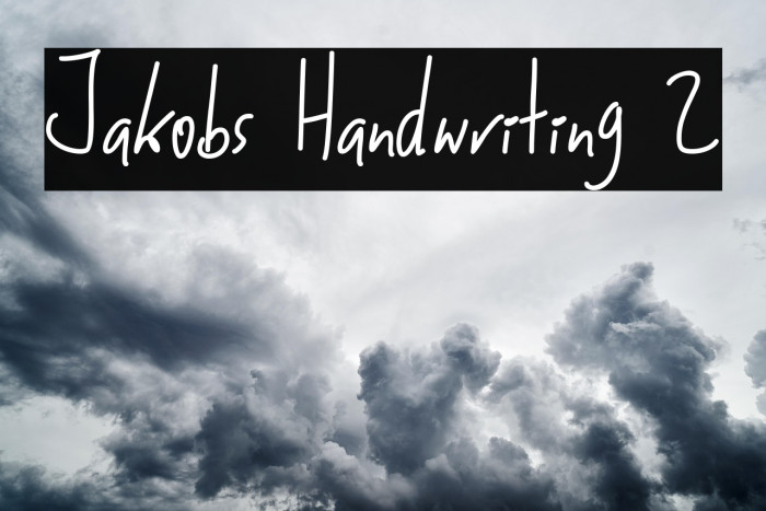Jakobs Handwriting 2 Example 3