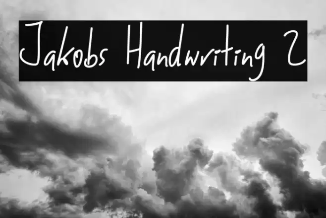 Jakobs Handwriting 2 Font examples