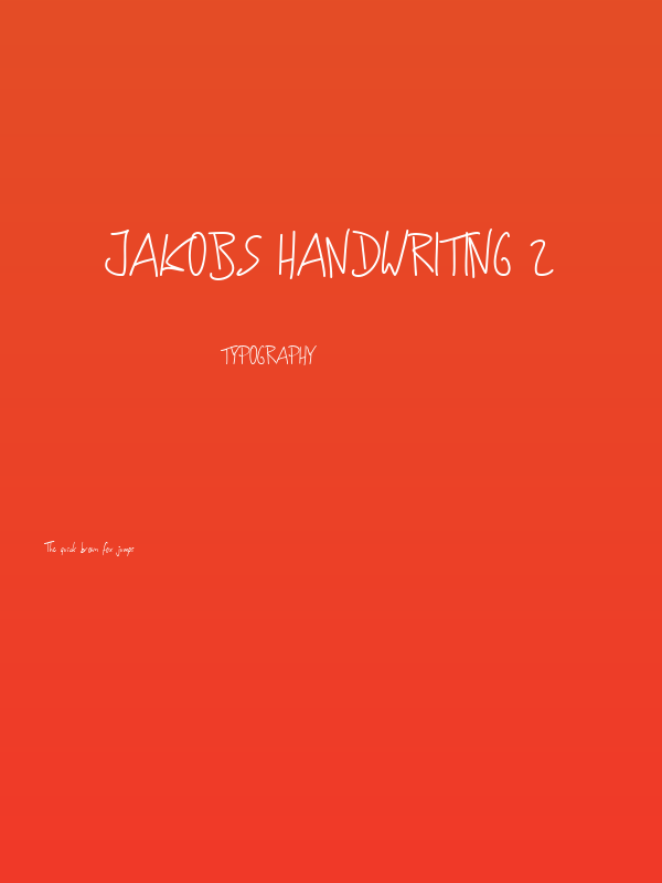 Jakobs Handwriting 2 Poster