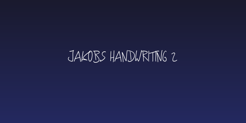 Jakobs Handwriting 2 Social Header