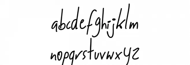 Jakobs Handwriting 2 Font LOWERCASE