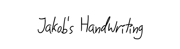 Jakob's Handwriting لخطوط تنزيل