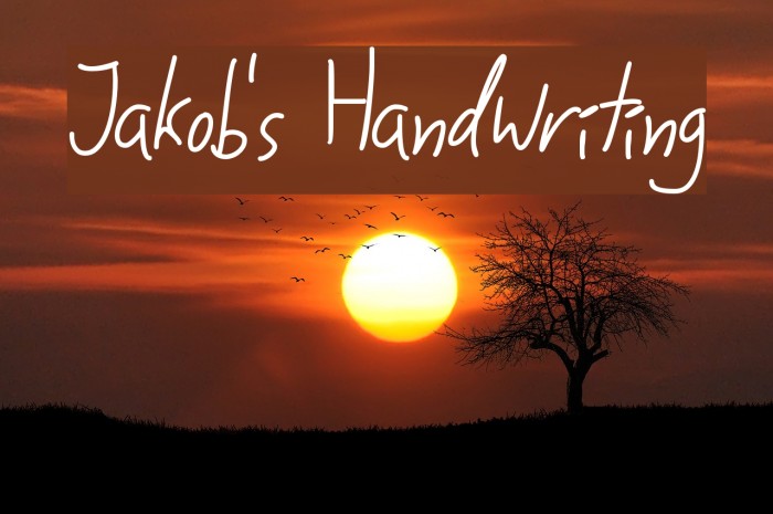 Jakob's Handwriting Fonte examples